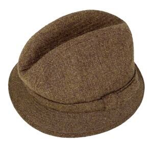 Vintage Stetson Fedora Water Repellent Brown Wool M 7-7.5